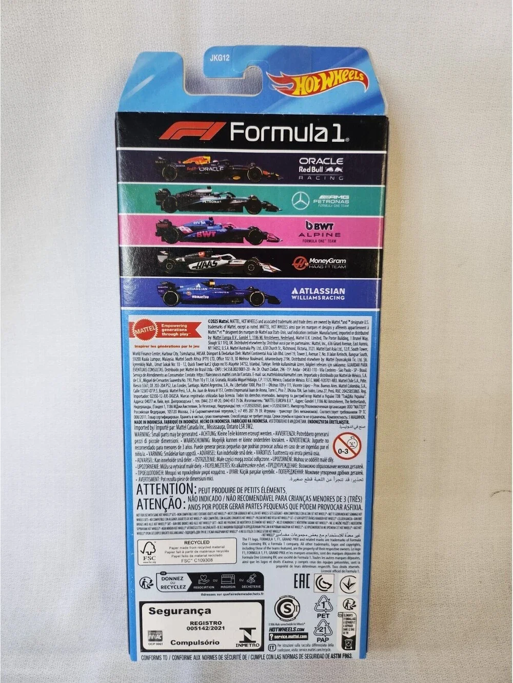 Hot Wheels Formula 1 & Fast & Furious Diecast 1:64 5-Car Collection Set